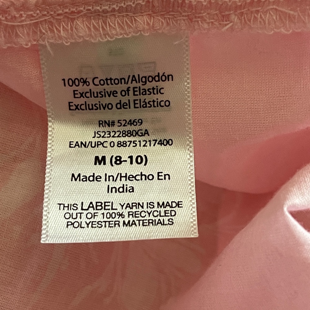 Joyspun soft pink white floral spaghetti strap midi nightgown. Sz M. - Picture 7 of 8